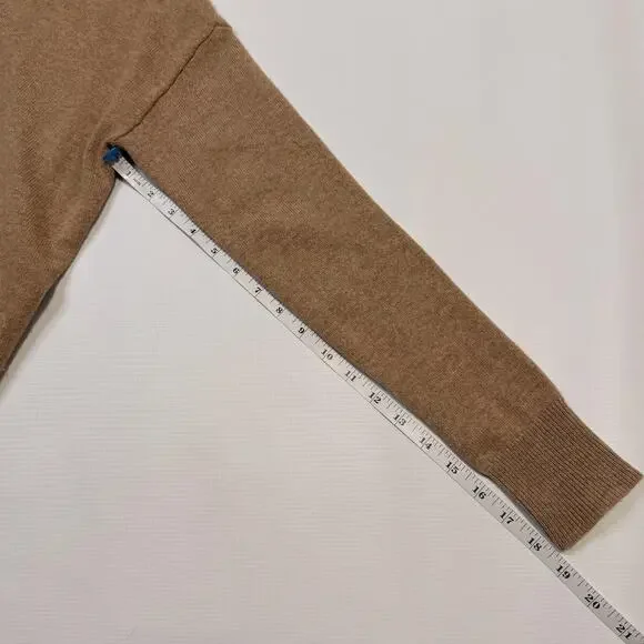 Charter Club Cashmere Sweater Womens XS Beige Hooded Full Zip Hoodie Knit - Picture 7 of 8